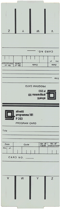 Scheda magnetica per Olivetti Programma 101
